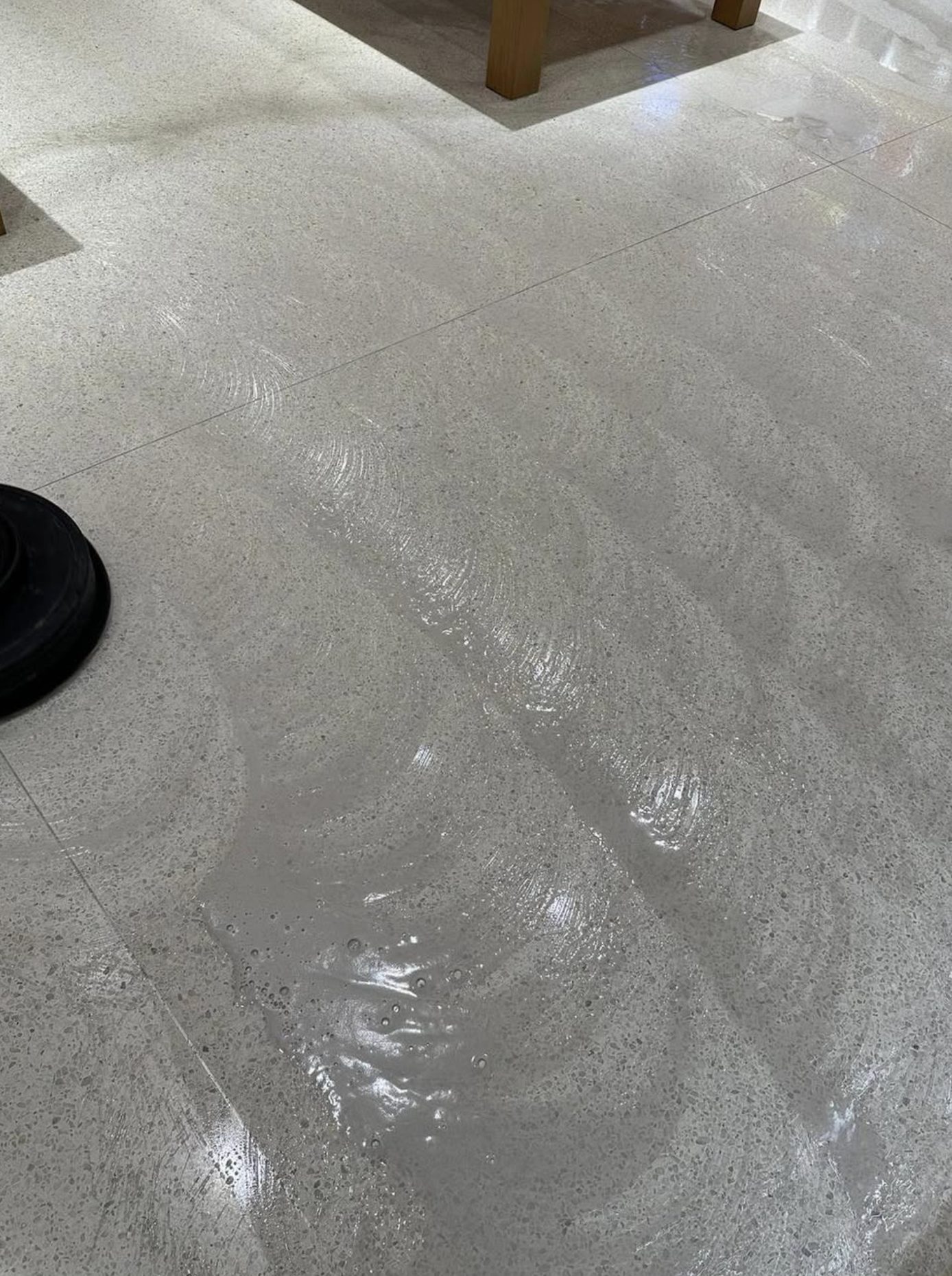 Multi-coat wax application in progress